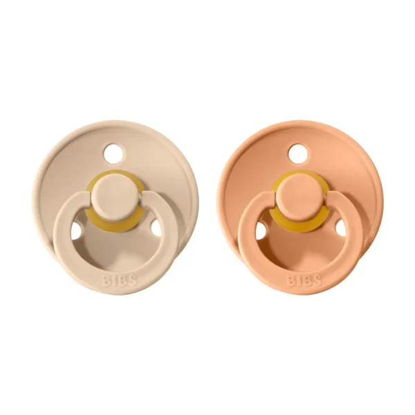 BIBS Colour cumlíky z prírodného kaučuku 2ks - veľkosť 2 | Vanilla / Peach