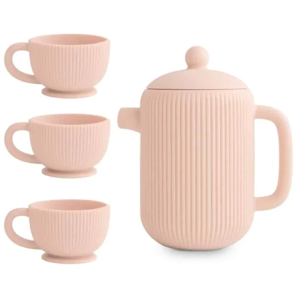 MUSHIE SILIKÓNOVÁ ČAJOVÁ SÚPRAVA - BLUSH