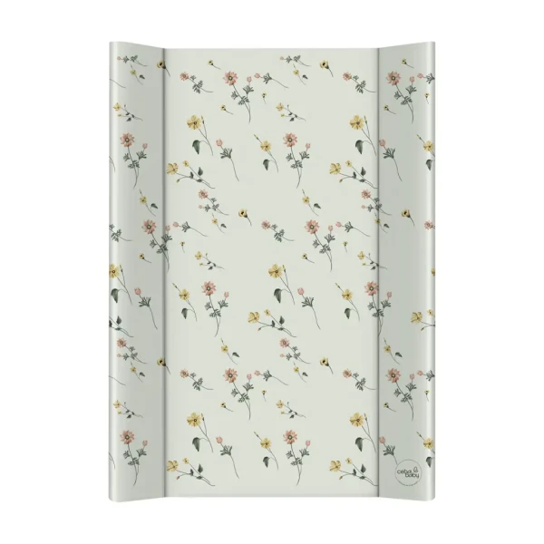 CEBA BABY Podložka prebaľovacia 2-hranná s pevnou doskou (50x70) Basic Floral Breeze