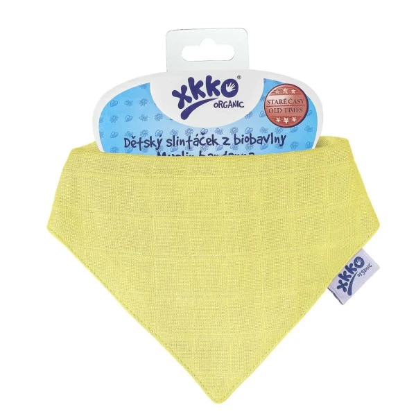 XKKO Organic Šatka Staré časy - Wax Yellow