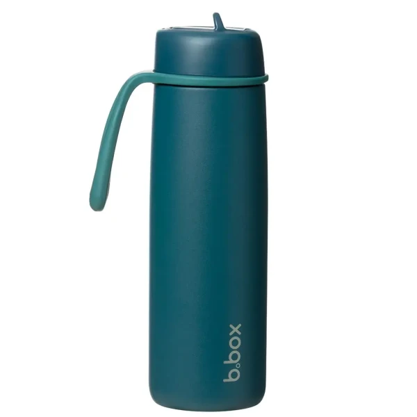 B.BOX Nerezová termofľaša so slamkou 690 ml - sea glass