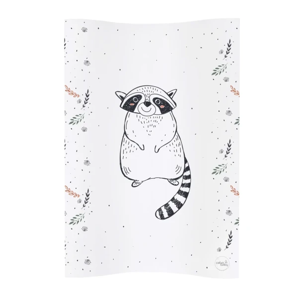 CEBA Podložka prebaľovacia 2-hranná mäkká COSY (50x70) Raccoon