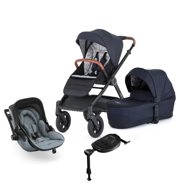 PETITE&MARS Kočík 2v1 Trails Anthracite Blue + KIDDY Evoluna i-size 2