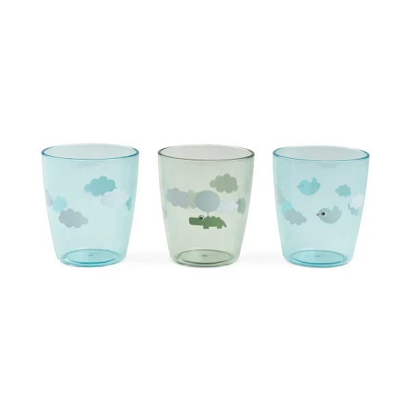 DONE BY DEER Yummy mini poháriky Happy Clouds 3ks - zelené