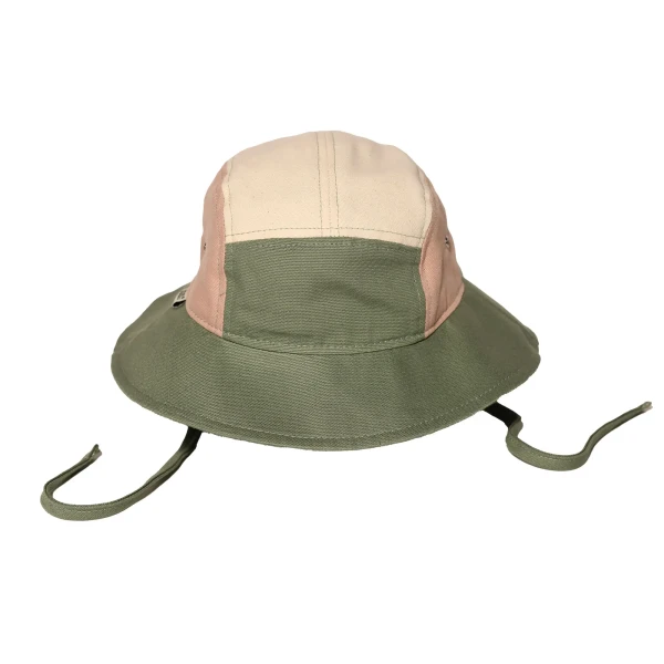KiETLA klobúčik s UV ochranou 0-1 rok Green / Natural / Pink