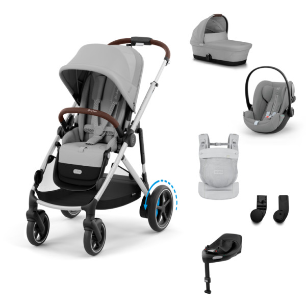 Cybex E-Gazelle S BUNDLE SET M + nosič AMYA 2026 -  Stone grey - Silver Rám