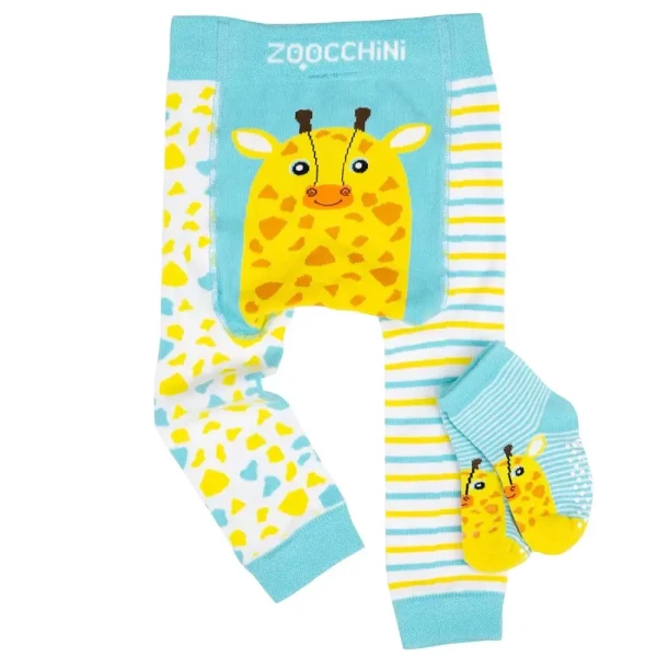 Zoocchini Set legínky a ponožky Žirafa 6 - 12 m