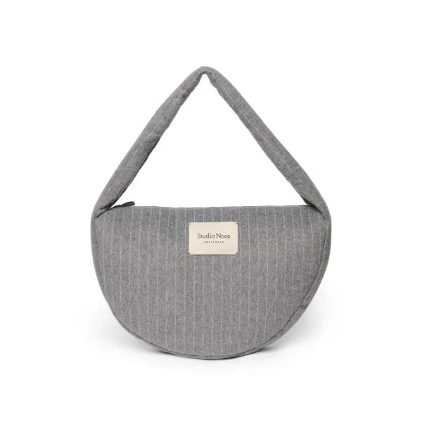 STUDIO NOOS - Flannel Chalkstripe Cross Body bag Light Grey