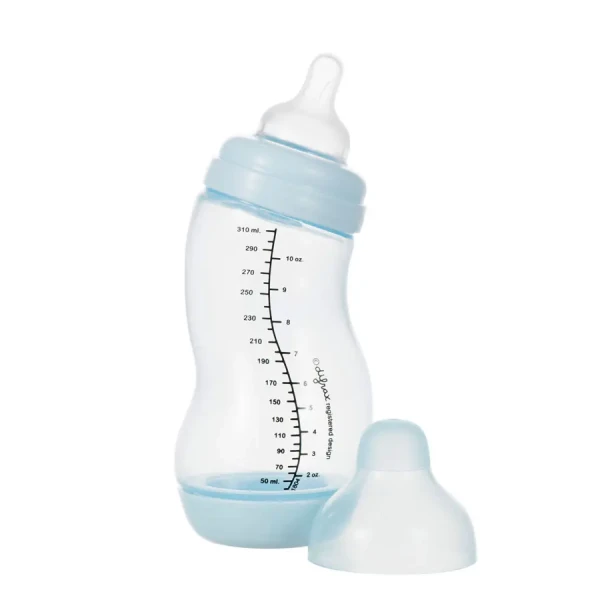 Dojčenská S-fľaška Difrax antikoliková široká svetlomodrá 310 ml