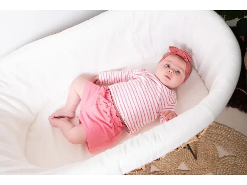 Childhome Košík na bábätko ratanový kovové nohy + matrac + poťah Jersey Ecru