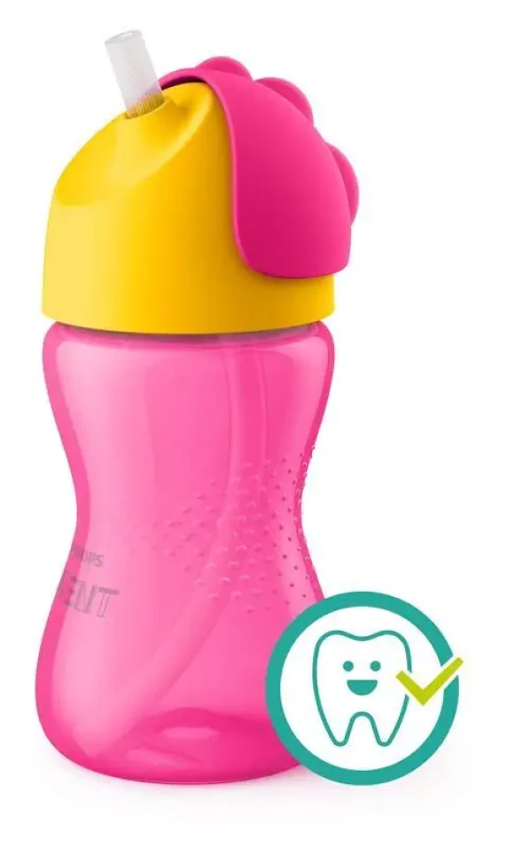 Philips AVENT Hrneček s ohebným brčkem 300 ml dívka+dárek PETITE&MARS Miska 6m+