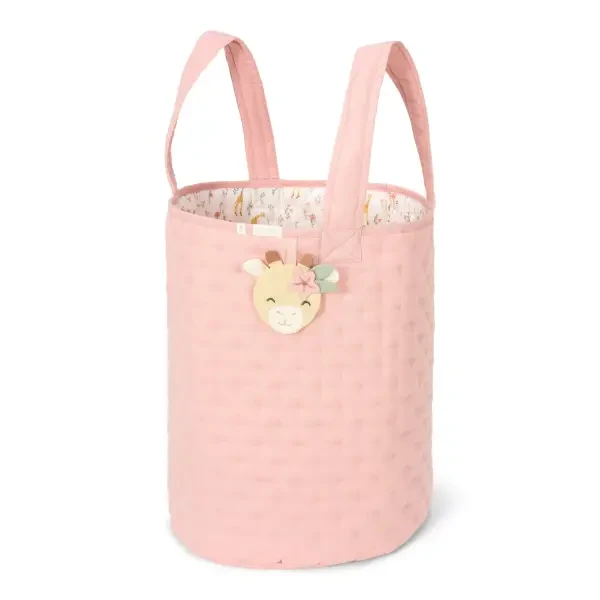 Little Dutch Košík textilný obojstranný extra veľký Pink Blooming Safari