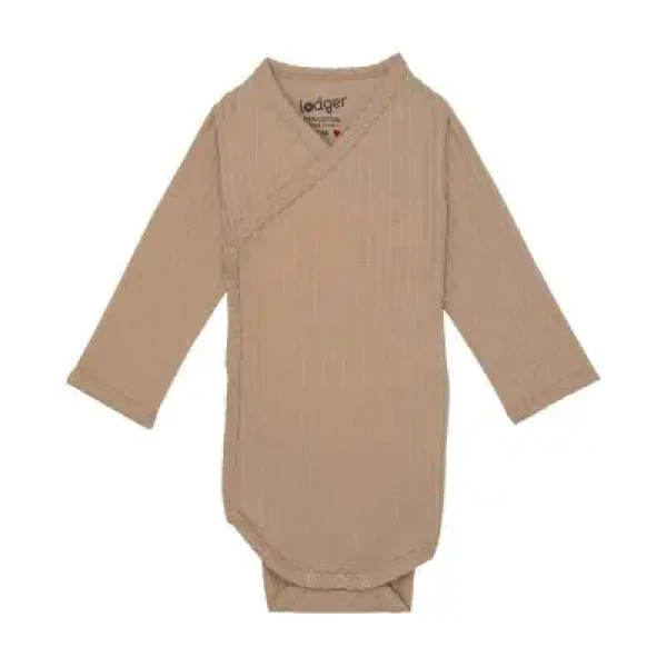 LODGER Body Romper LS Seersucker Beige 74