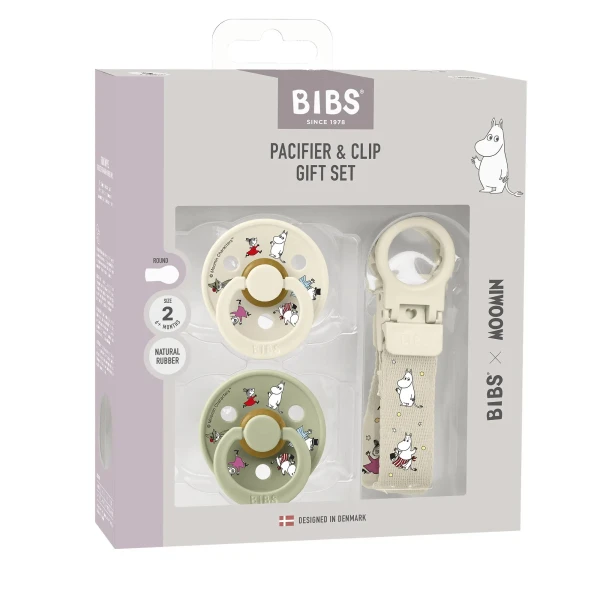 BIBS x Moomin darčekový set ivory-sage