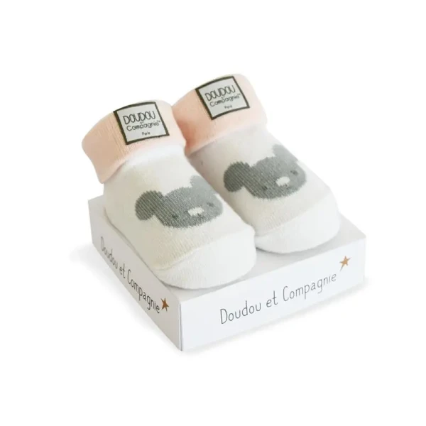 DouDou et Compagnie ponožky pre bábätko ružové mix