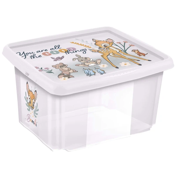 KEEEPER Úložný box s vekom 36l Bambi, Transparent