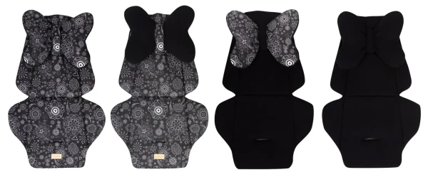 Bomimi Vložka do kočíka obojstranná s vankúšikom, ARABESKAM/BLACK minky