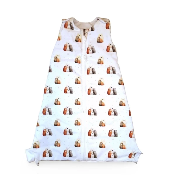 XKKO LUX Multifunkčný detský spací vak 2v1 - Bear Family