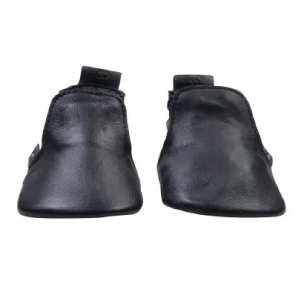 LODGER kožené topánky Stepper Basic Black 6 - 12 mesiacov