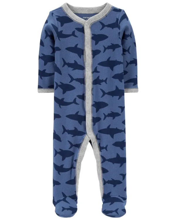 CARTER'S Overal na cvoky Sleep&Play Blue Shark chlapec NB/ veľ. 56