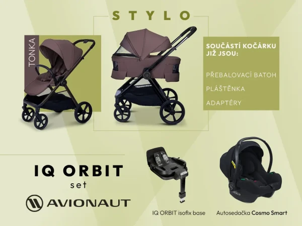 MOON Kombinovaný kočík STYLO MAXI Orbit set - TONKA