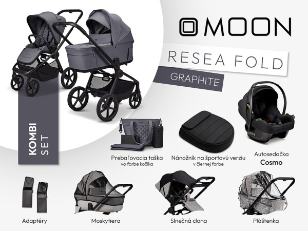 MOON ReSea FOLD kombi set - GRAPHITE