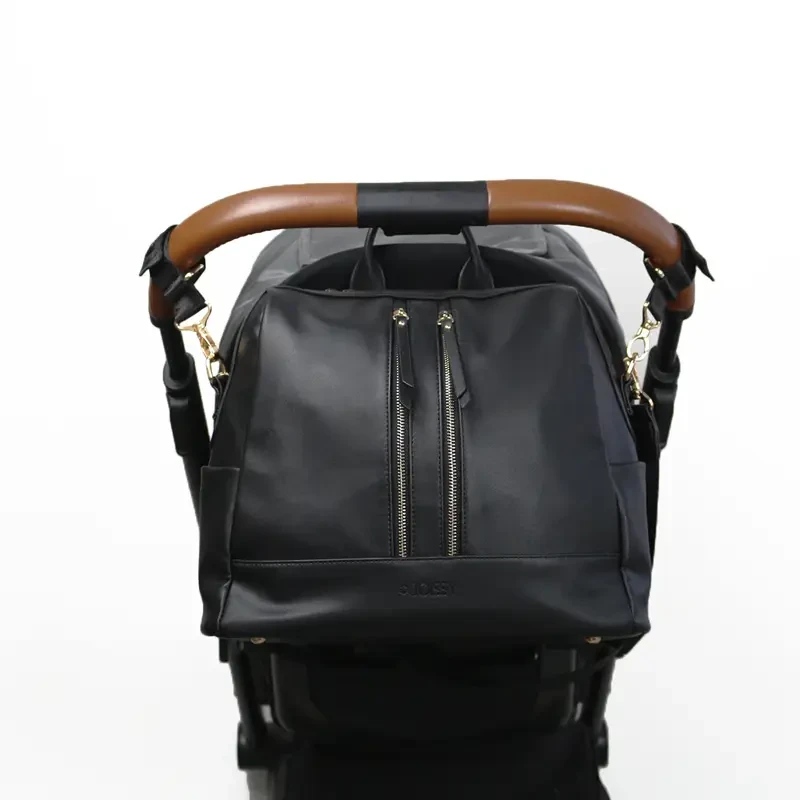 JOISSY Mini batoh a taška na kočiarik 2v1 Black/Gold