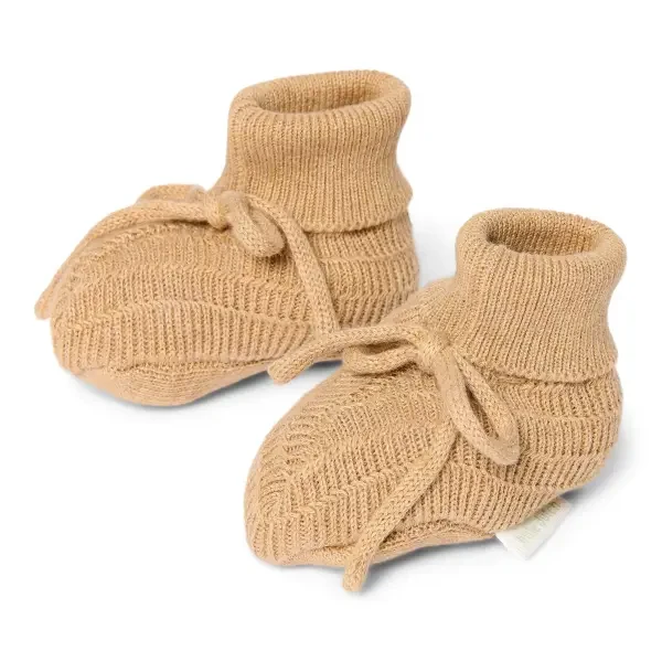Little Dutch Topánočky pletené Safari Friends Soft Tan veľ. 62/74