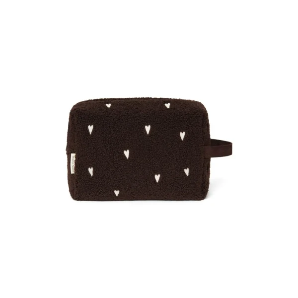 STUDIO NOOS - Teddy Toiletry - toaletná taštička | Chocolate Hearts