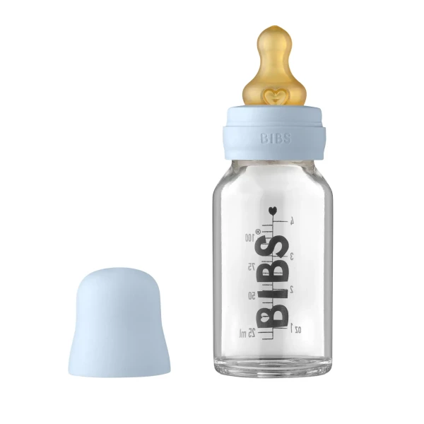 BIBS Baby Bottle sklenená fľaša 110ml Baby Blue
