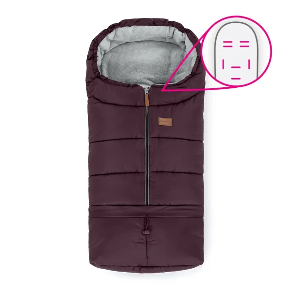 PETITE&MARS Fusak nastaviteľný 3v1 Jibot Horizontal Mysterious Plum