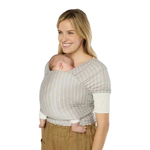 ERGOBABY ŠATKA/Aura Sustainably Sourced Knit Baby Wrap - Grey Stripes