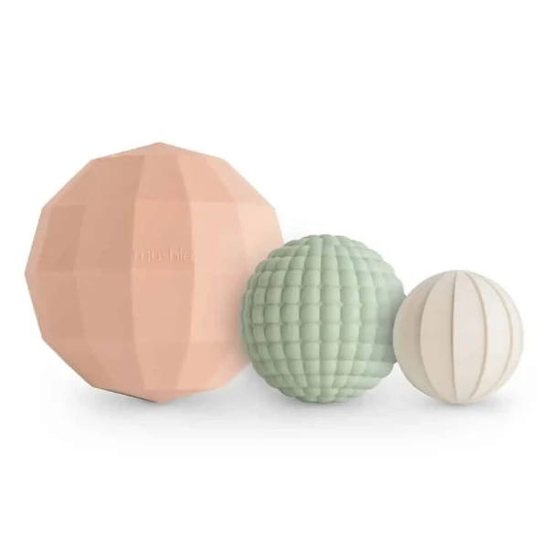 MUSHIE SENZORICKÁ HRAČKA NESTING SPHERES - BLUSH