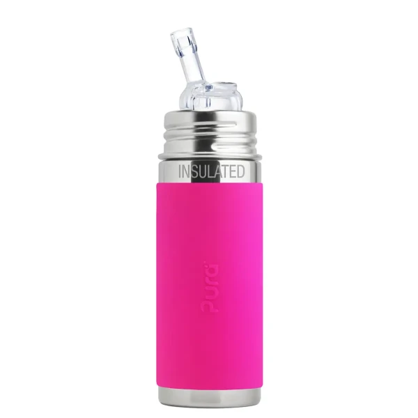 Pura® TERMO fľaša so slamkou 260ml ružová