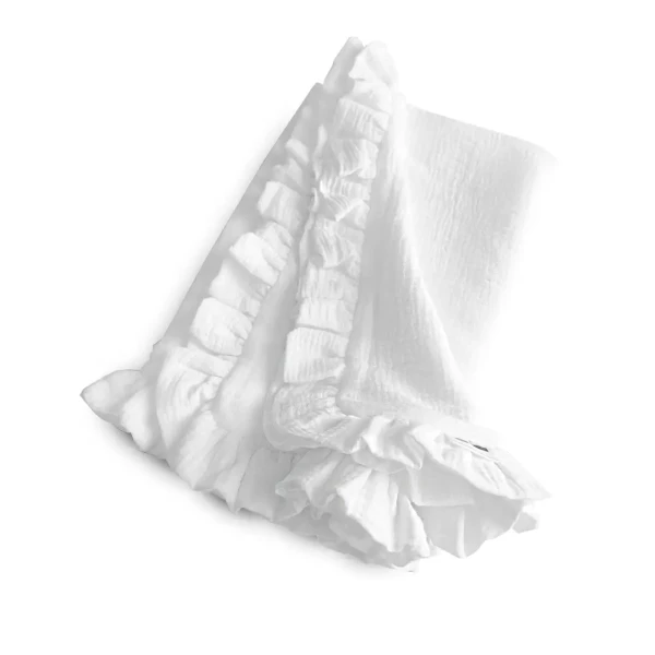 LevinFelin Mušelínová deka s volánom - biela