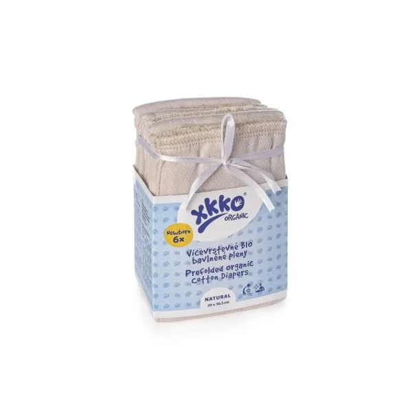 XKKO Organic Viacvrstvové plienky (4/8/4) - Newborn Natural