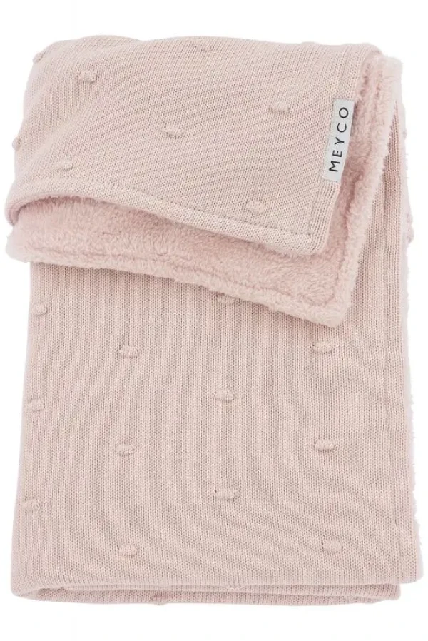 Meyco Deka Mini knots fleece - Soft pink