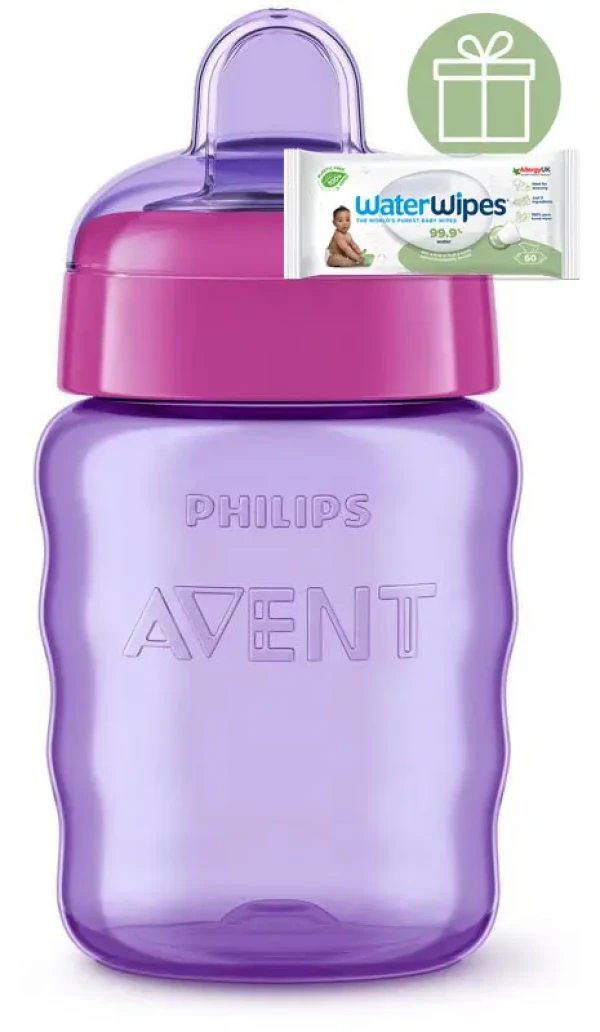 Philips AVENT Hrnček pre prvé dúšky Klasik 260 ml dievča+WW Soapberry 60ks