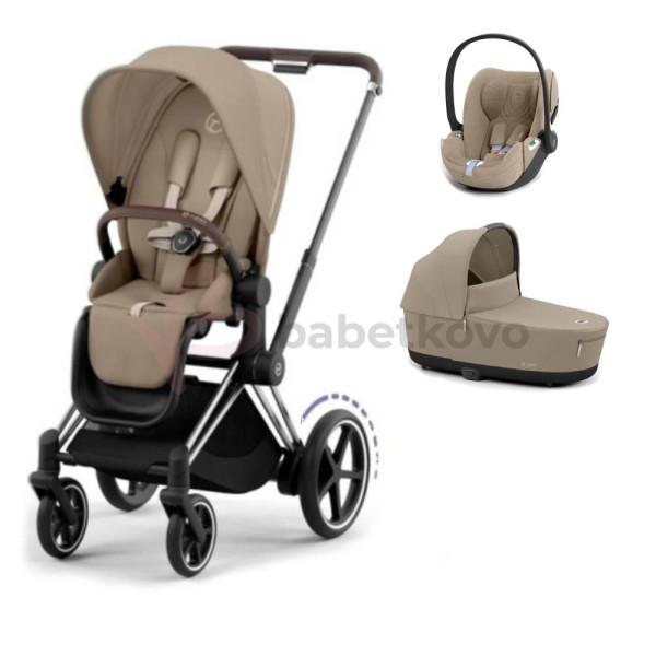 CYBEX E-PRIAM 3-kombinácia CHROME BROWN Cozy Beige