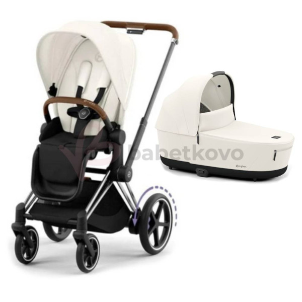 CYBEX E-PRIAM 2-kombinácia CHROME BROWN Off White
