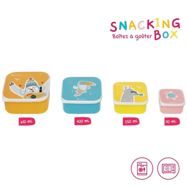 Badabulle Desiatové misky Snacking box 4ks