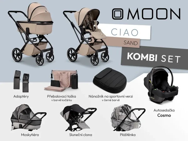 MOON Kombinovaný kočík CIAO KOMBI set - Sand