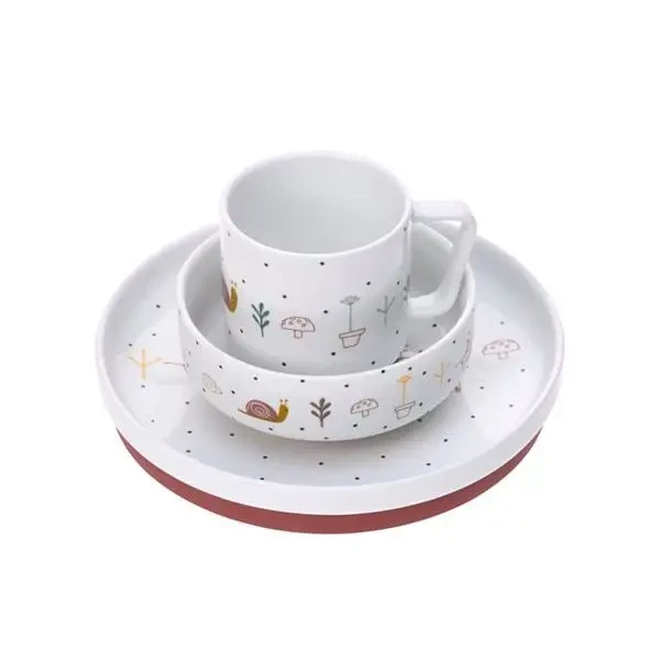 Lässig set riadu Dish Set Porcelain Garden Explorer girls