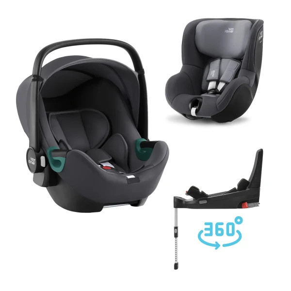BRITAX RÖMER Autosedačka set Baby-Safe 3 i-Size+Flex Base 5Z+Autosedačka Dualfix 3 i-Size, Midnight Grey