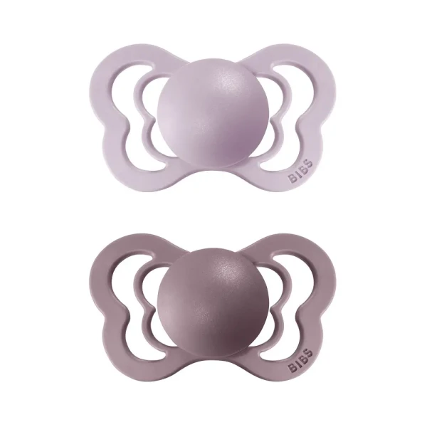 BIBS Couture ortodontické cumlíky zo silikónu 2ks - veľkost 2 | Dusky Lilac / Heather