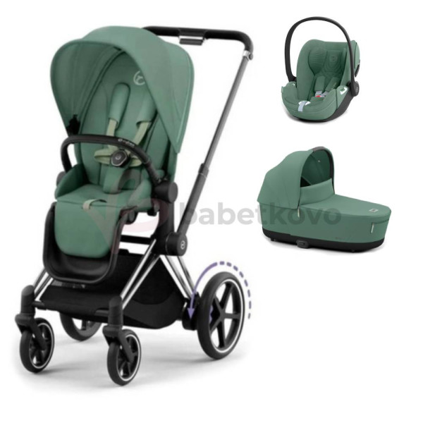 CYBEX E-PRIAM 3-kombinácia CHROME BLACK Leaf Green