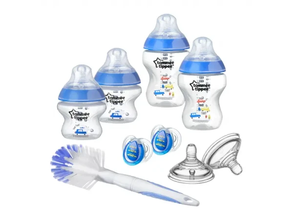 Tommee Tippee Sada dojčenských fľaštičiek C2N s kefou Boy