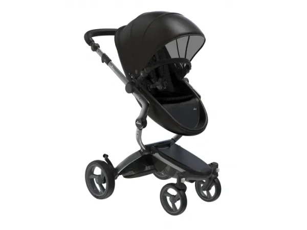 Mima Xari kočík - sedák s vaničkou Black + podvozok Graphite Grey + pláštěnka