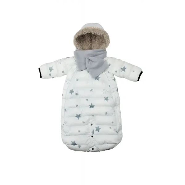 7AM Enfant Doudoune overal so šálom Print White Stars Veľkosť : L
