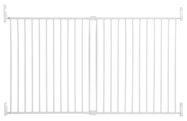 DREAMBABY Zábrana bezpečnostná Broadway 2-panelová extra široká 76-134,5 cm White | DREAMBABY